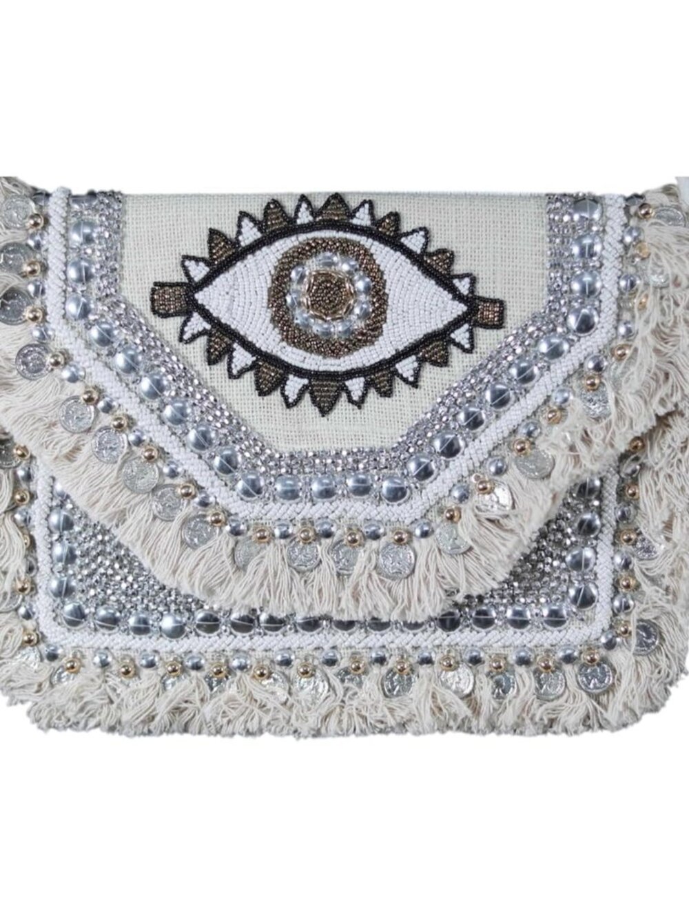 Embroidered Evil Eye bohemian bag Envelope Shoulder Bag Tote Handbags, Beach Bag